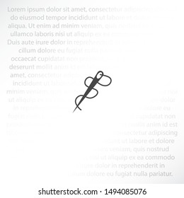 Needle Vector icon . Lorem Ipsum Illustration design