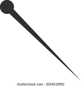 Needle vector illustration. Flat illustration iconic design of needle, isolated on a white background.