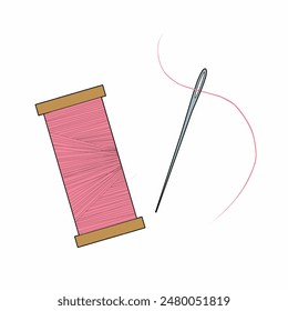 Needle. Vector. Needle and thread 