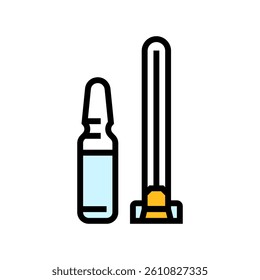 needle vial immunization color icon vector. needle vial immunization sign. isolated symbol illustration