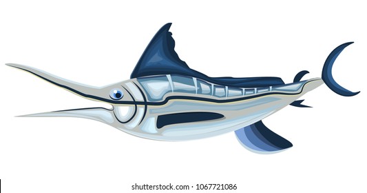 Needlefish - animal of the sea. Vector illustration