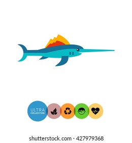 Needlefish Flat Icon