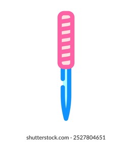 agulhas acupuntura cor ícone vetor. agulhas sinal de acupuntura. ilustração símbolo isolado