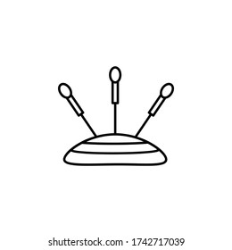 Needles, acupuncture icon. Simple line, outline vector elements of body care for ui and ux, website or mobile application
