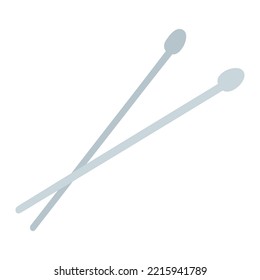Needles in cartoon style. Hand drawn vector illustration of knitting supplies, handicraft accessories, concept of hobby, leisure time needlework