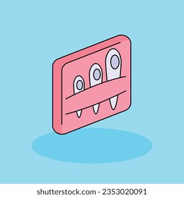 Needles Gratis vectorial caricatura Icono ilustración.baby ducha Señales y texto concepto aislado de icono . estilo de dibujos animados planos