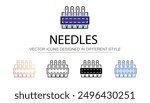Needles icon design with white background stock illustration
