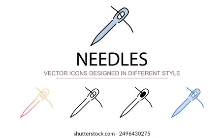 Needles icon design with white background stock illustration