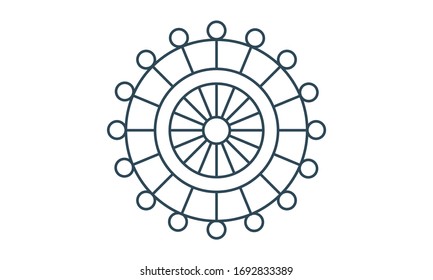  Needles Symbol flache Vektorillustration Illustration für Logo, Web, App, UI.
