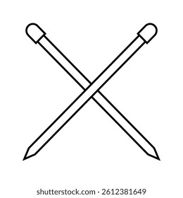 needles knitting wool line icon vector. needles knitting wool sign. isolated contour symbol black illustration