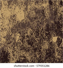 needles on a textured vintage vector background, with grunge stains brown