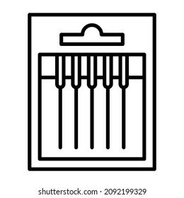 Needles Packet icon vector image. Can also be used for web apps, mobile apps and print media.