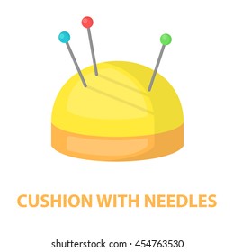 Needles and pillow icon of vector illustration for web and mobile design