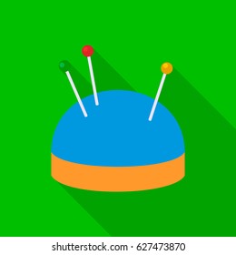 Needles and pillow icon of vector illustration for web and mobile