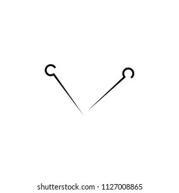 needles for tattooing icon. Element of tattoo icon for mobile concept and web apps. Glyph style needles for tattooing icon can be used for web and mobile on gray background