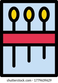 needles vector flat color icon