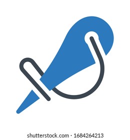 needles vector glyph color icon 