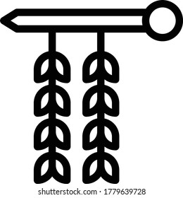 needles vector thin line icon