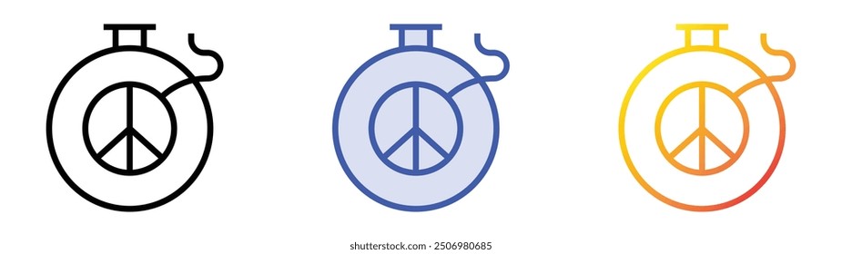 Needlework icon. Linear, Blue Fill and Gradient Style Design Isolated On White Background
