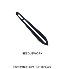 needlework isolated icon. simple element illustration from sew concept icons. needlework editable logo sign symbol design on white background. can be use for web and mobile