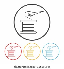 Needlework line icon