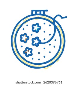 needlework occupation doodle icon sketch vector. needlework occupation sign. isolated symbol illustration