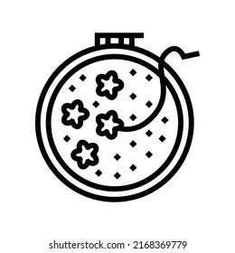 needlework occupation line icon vector. needlework occupation sign. isolated contour symbol black illustration