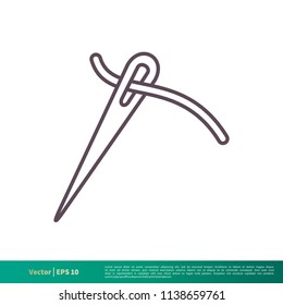 Needlework, Sewing Icon Vector Logo Template Illustration Design. Vector EPS 10.