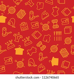Needlework and sewing nice seamless pattern