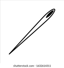 needlework tool line icon needle