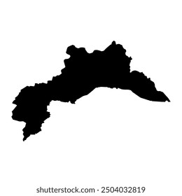 Mapa del distrito de Neelum, división administrativa de Pakistán. Ilustración vectorial.