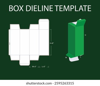 Neem facewash Box 3x3x8 inch Dieline Template. Design Editable Vectoe File
