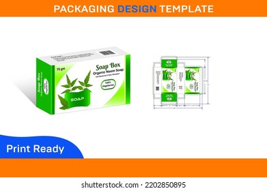 Neem Soap 75 Gm Box Packaging Design Template