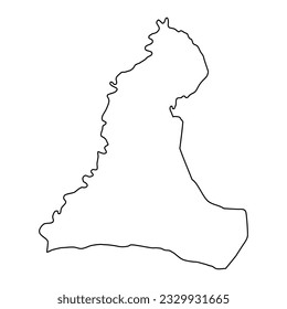 Neembucu department map, department of Paraguay. Vector illustration.