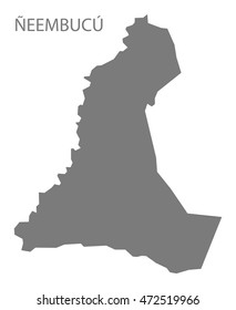 Neembucu Paraguay Map in grey