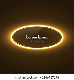 neeon circle banner with glow light effect