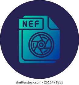 NEF Glyph Circle Gradient Icon