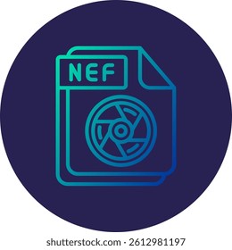 NEF Line Circle Gradient Style