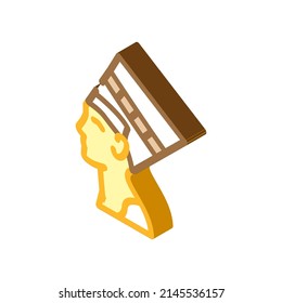 nefertiti egypt queen isometric icon vector. nefertiti egypt queen sign. isolated symbol illustration