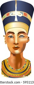 Nefertiti Egyptian Queen Stock Vector (Royalty Free) 595113113 ...