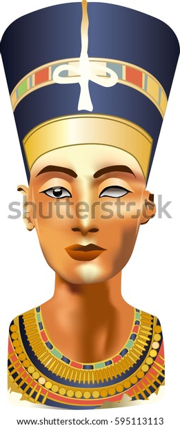 Nefertiti Egyptian Queen Stock Vector (Royalty Free) 595113113