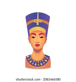 Nefertiti Egyptian of queen.  Vector illustration.