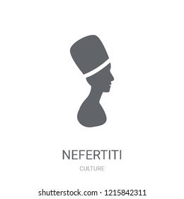 Nefertiti icon. Trendy Nefertiti logo concept on white background from Culture collection. Suitable for use on web apps, mobile apps and print media.