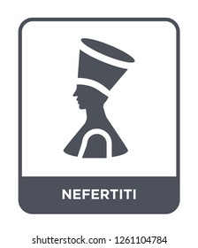 nefertiti icon vector on white background, nefertiti trendy filled icons from Culture collection, nefertiti simple element illustration