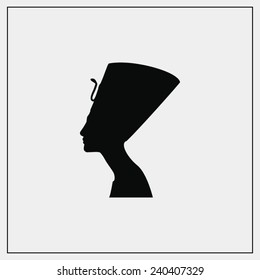 Nefertiti silhouette. symbol