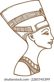 Nefertiti sketched Vector Design Eps10 