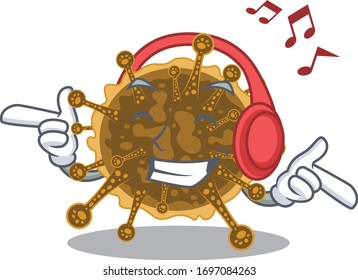 negarnaviricota in Cartoon design concept listening music