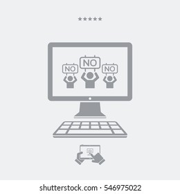 Negation crowd - Vector icon for computer website or application
