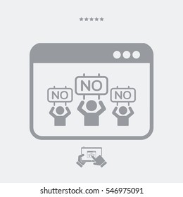 Negation crowd - Vector icon for computer website or application