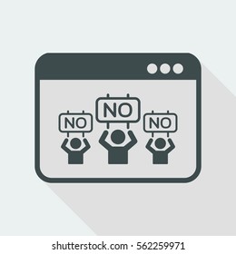 Negation crowd - Vector icon for computer website or application